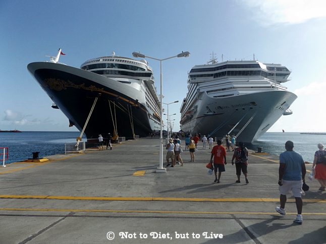 St. Martin ships side by side on pier